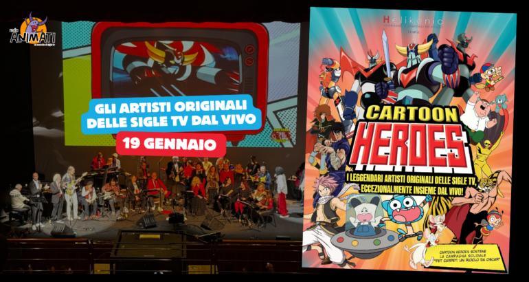 Il concerto dei Cartoon Heroes arriva su RadioAnimati
